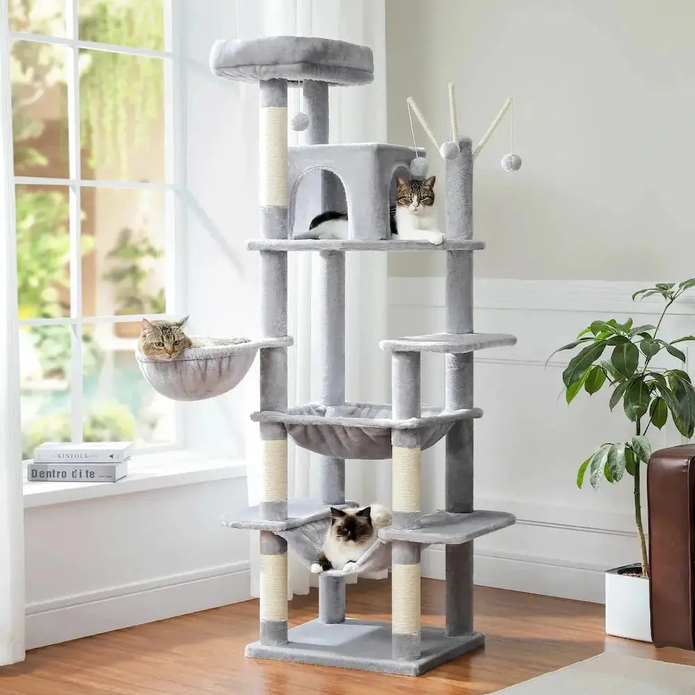 Arbre à chat avec hamac