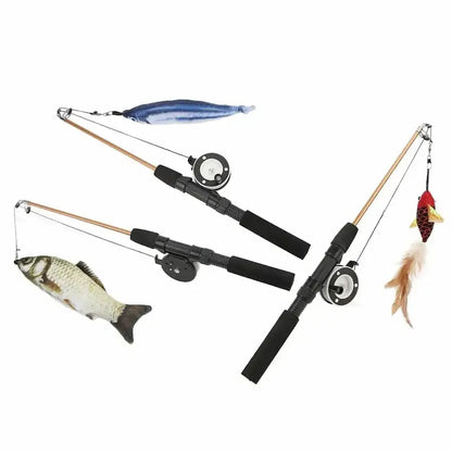 Canne à pêche pour chat