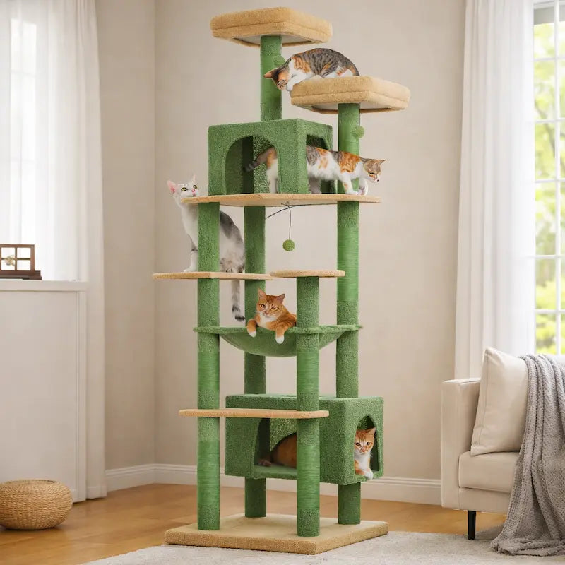 Grand arbre à chat multi-niveaux