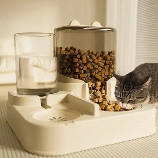 Distributeur de croquettes et eau pour chat Griffe d'Amour