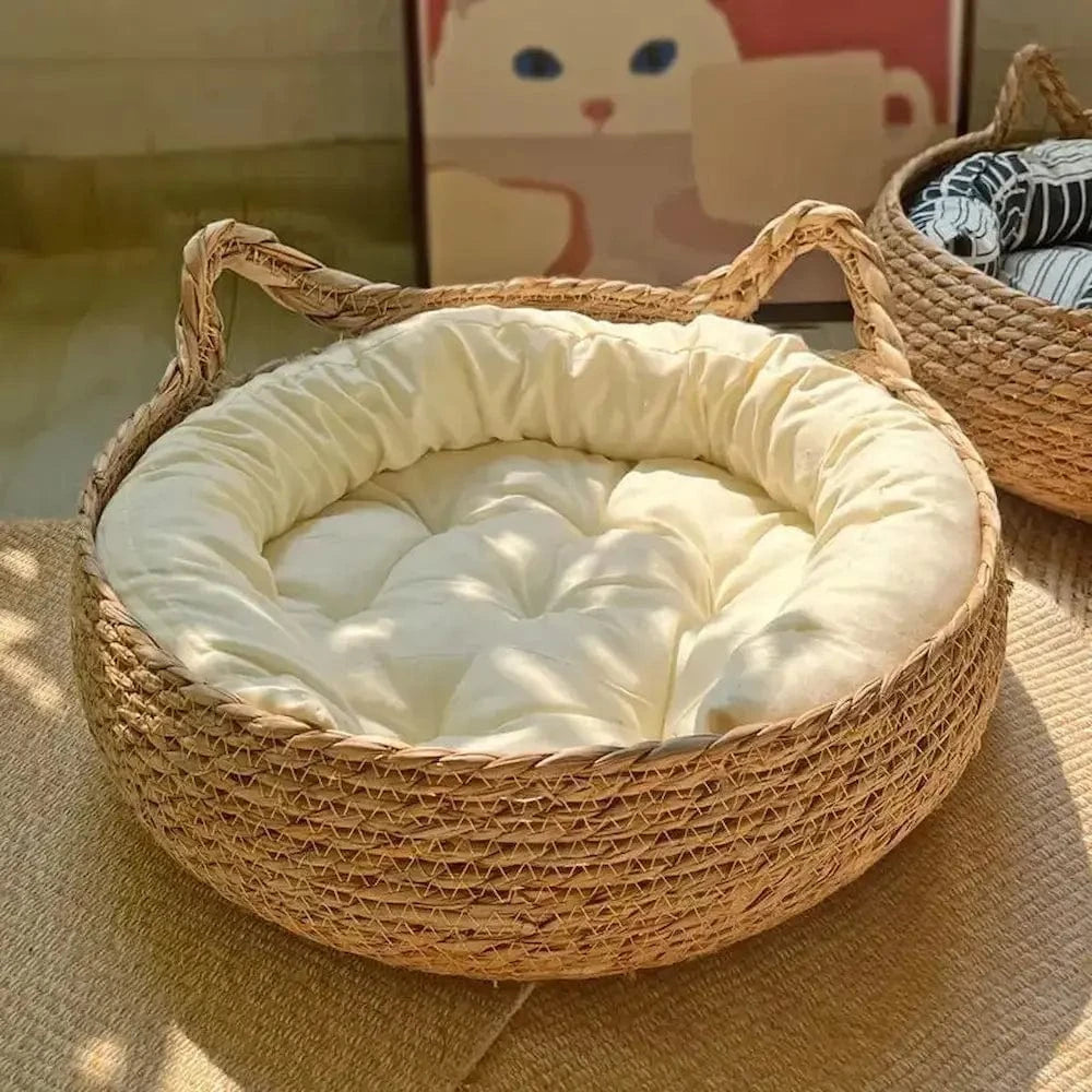 Panier Osier D'intérieur Pour Chat Ou Petit Chien Neith - Chat Panier Osier D'intérieur Pour Chat Ou Petit Chien Neith - Chat