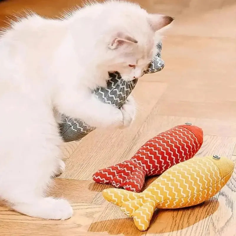 Peluche poisson herbe à chat