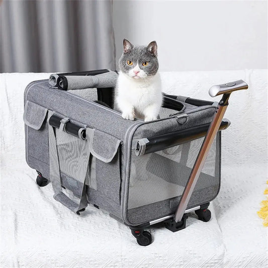 Sac de transport à roulettes pour chat Griffe d'Amour