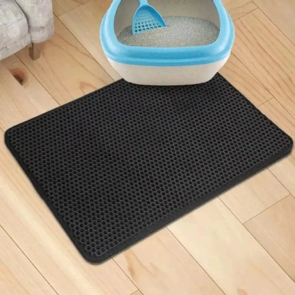 Tapis de litière pour chat - Protection double couche – Oscar et Plume Tapis de litière pour chat - Protection double couche – Oscar et Plume