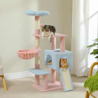 Arbre à chat 120 cm - Griffoir et détente tout-en-un Griffe d'Amour