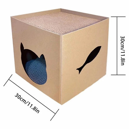 Boîte à gratter chat design - Protège vos meubles avec style Griffe d'Amour