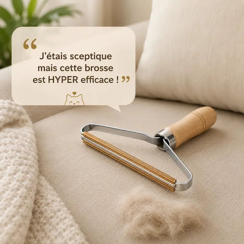 Brosse anti-poils chat - 90 % de poils en moins | FurAway
