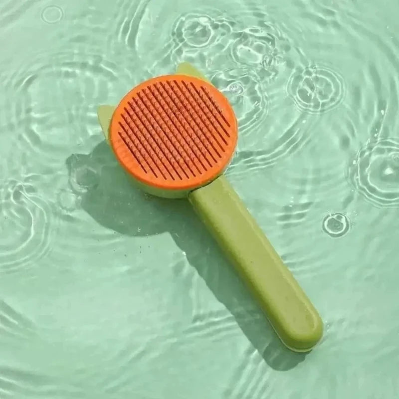 Brosse autonettoyante chat - Poils enlevés en 1 clic | EasyPurr