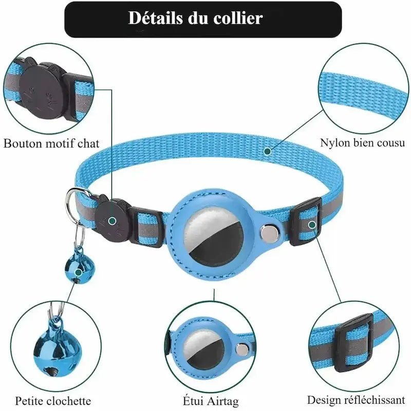 Collier chat AirTag - Suivi GPS en temps réel | FéliTrack
