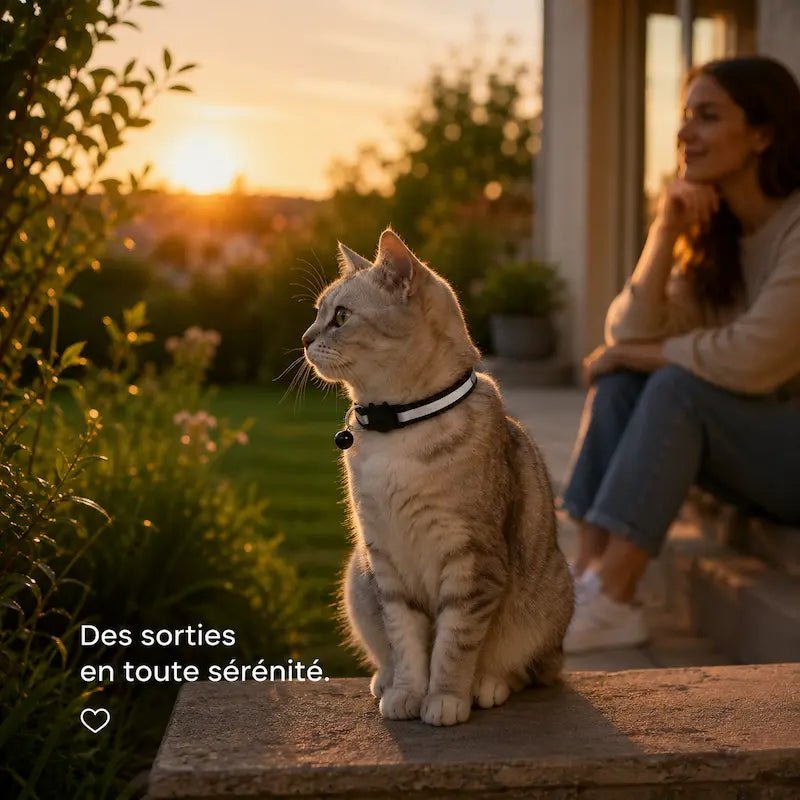 Collier clochette chat réfléchissant – Visibilité nuit | GlowBell