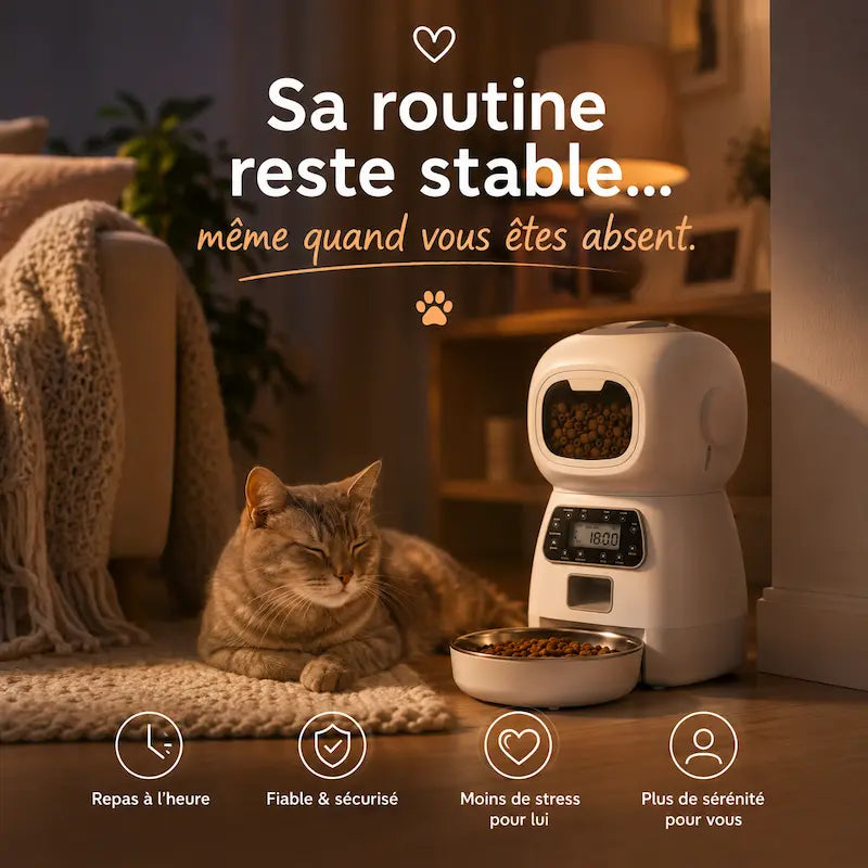 Distributeur croquettes chat programmable