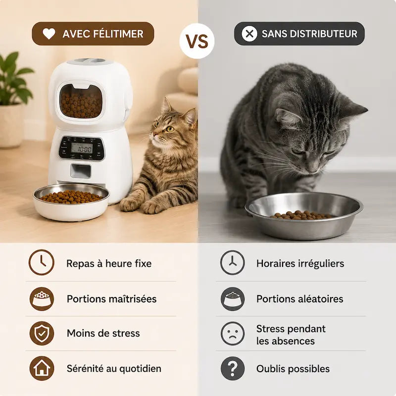 Distributeur croquettes chat programmable