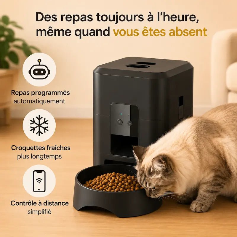 Distributeur programmable de croquettes pour chat | Feedicat