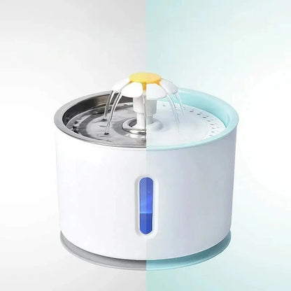 Fontaine à eau design fleur inox