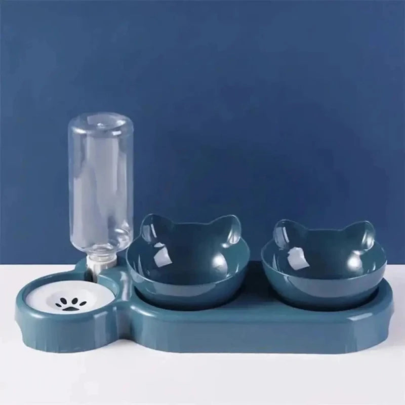 Gamelle double pour chat - Double bol incliné | DailyBowl