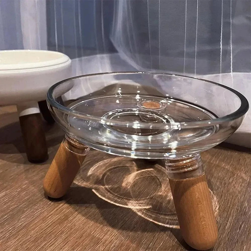 Gamelle en verre pour chat - Stable et facile à nettoyer