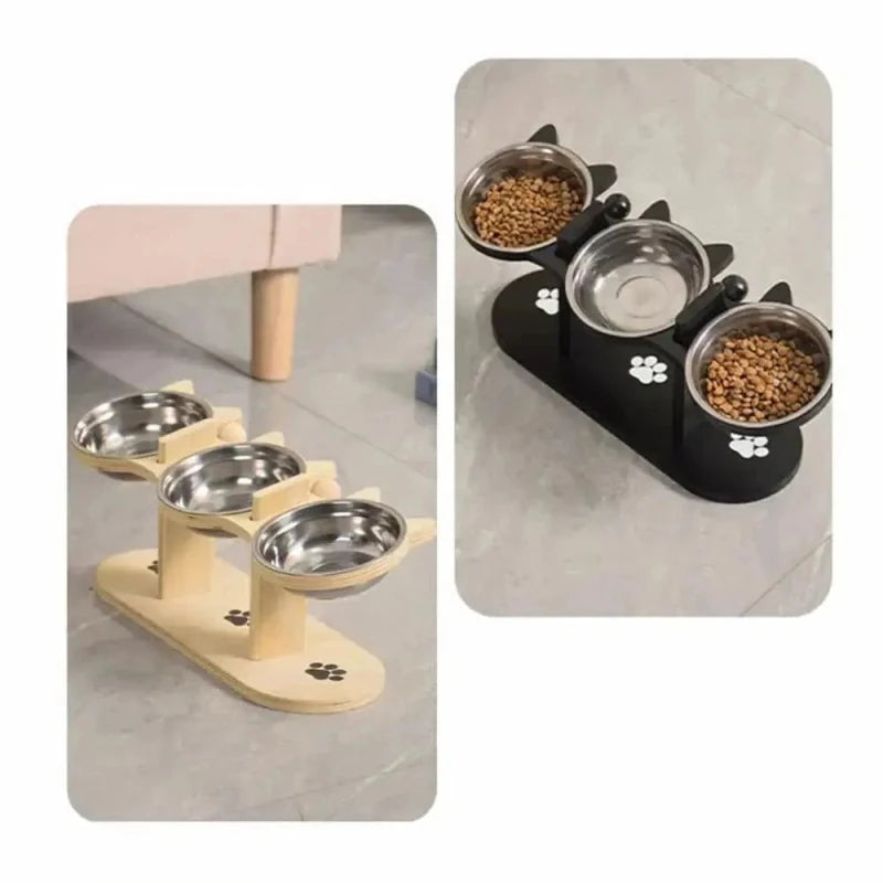 Gamelle triple pour chat - Repas zen et digestion facile