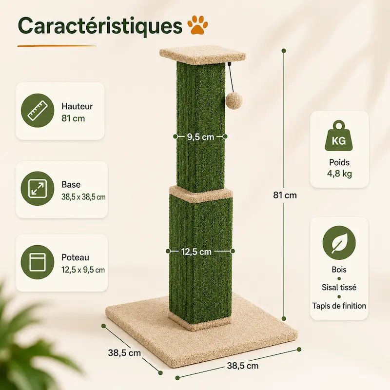 Grand poteau à gratter chat - Ultra robuste | PowerScratch