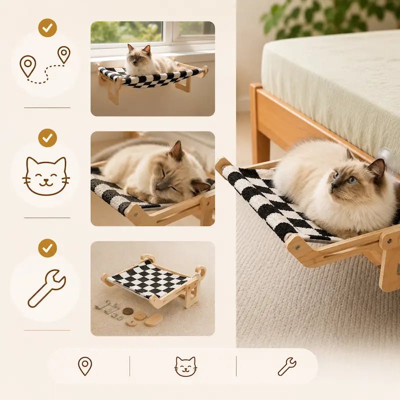 Hamac de lit pour chat - Cocoon discret | ZenNest