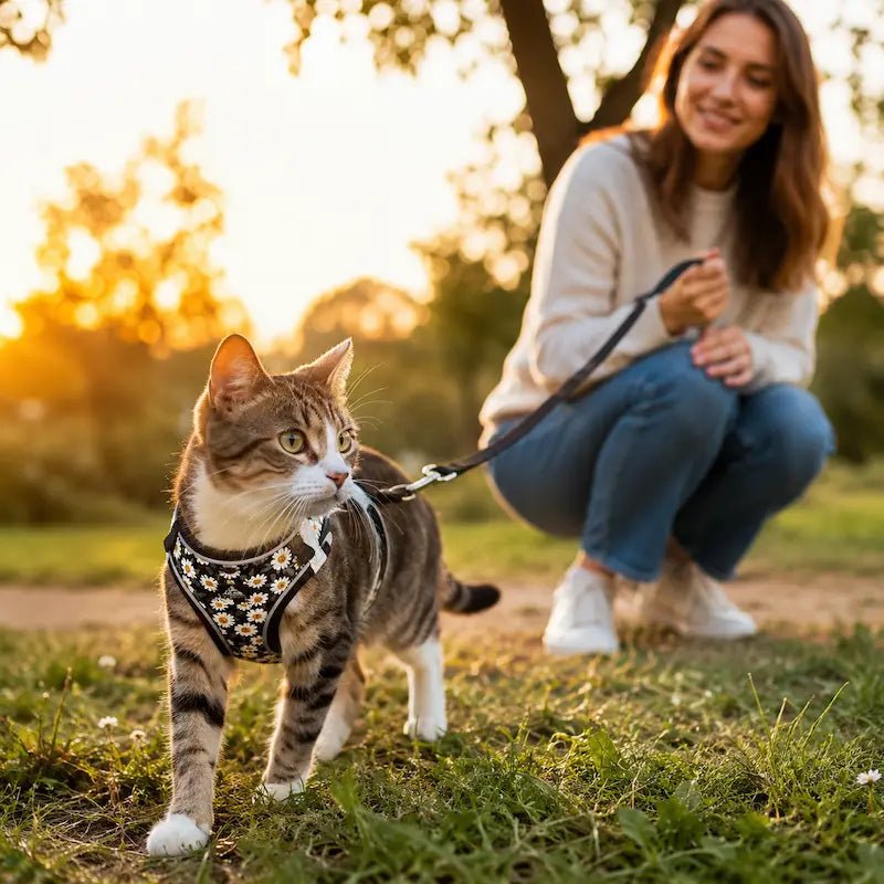 Harnais chat en polyester - Anti-fugue sécurisé | CatNova