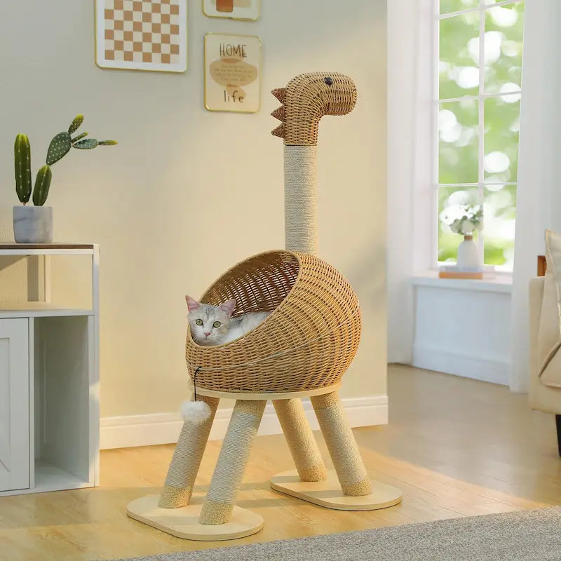 Arbre à chat dinosaure