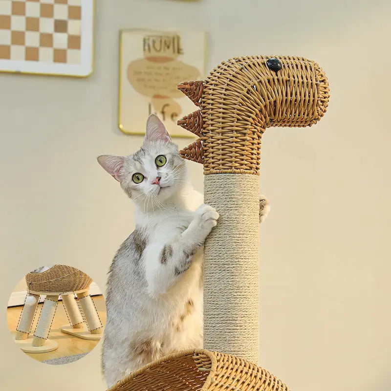 Arbre à chat dinosaure