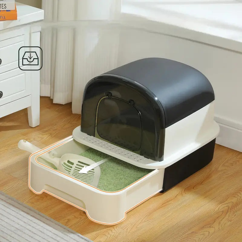 Bac à litière tiroir anti-odeur