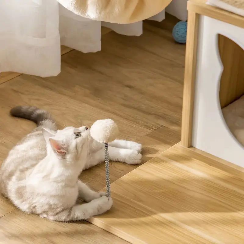 Arbre à chat en bois avec hamac