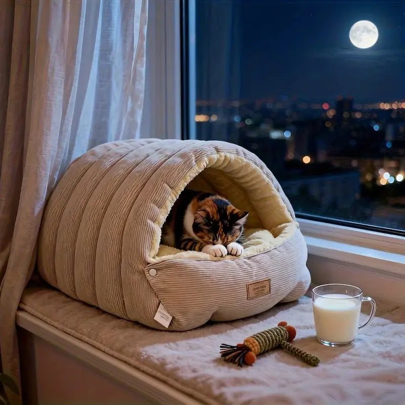 Panier chat hiver chaud