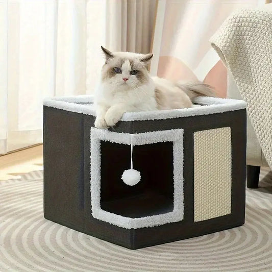 Maison cube pour chat