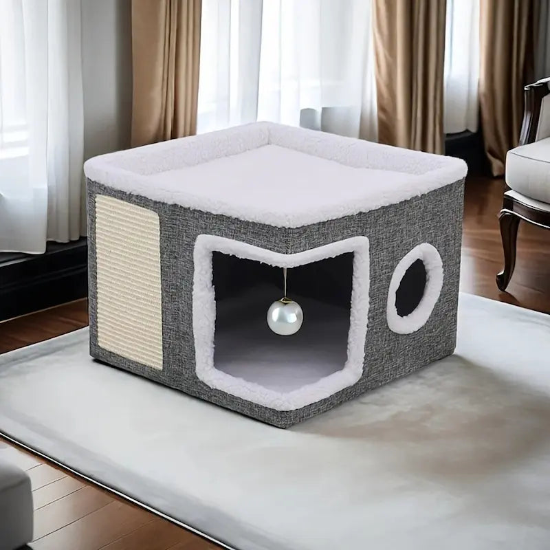 Maison cube pour chat