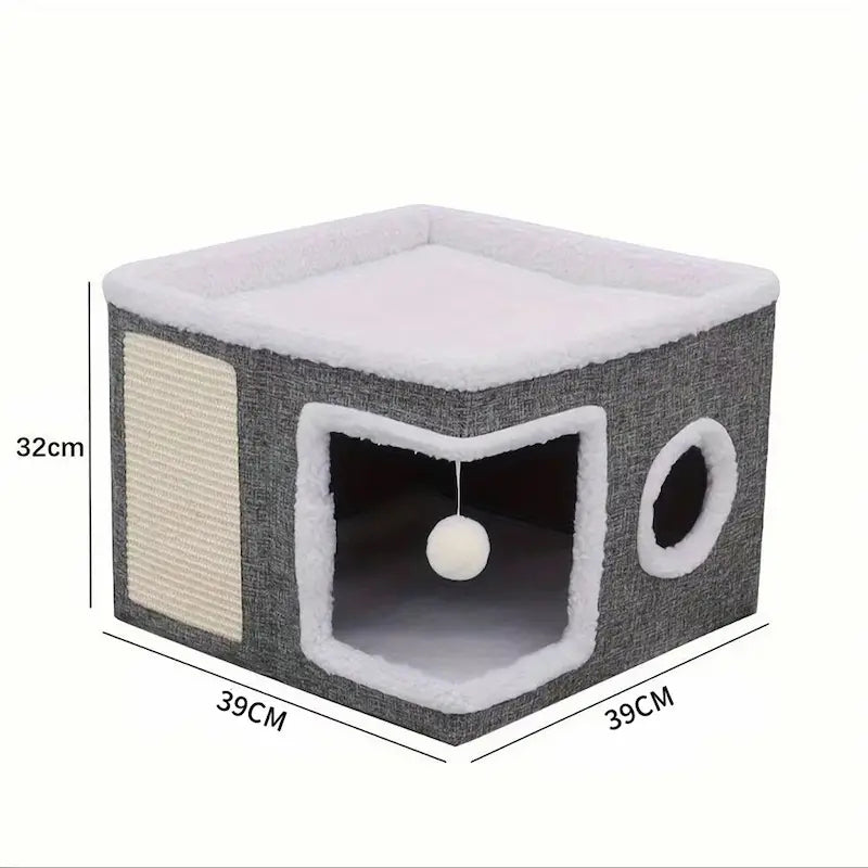 Maison cube pour chat
