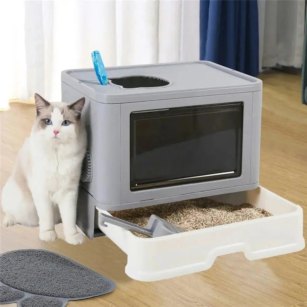 Maison de toilette XXL pour chat - Pratique & anti-odeurs Griffe d'Amour