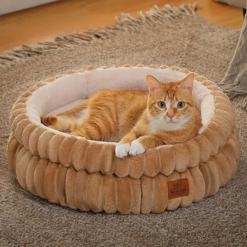 Panier chat rond confortable - Cocon doux | NidoCat