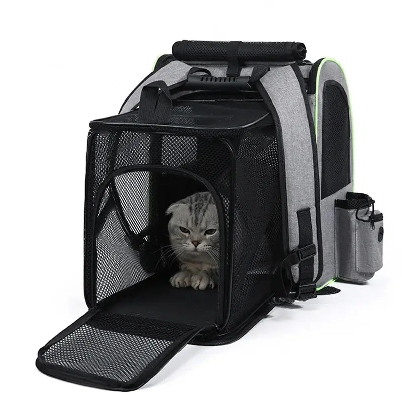 Sac à dos chat extensible avec abri - Confort total | MiaouMove