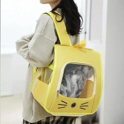 Sac à dos chat transparent