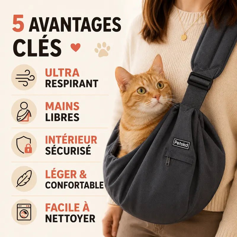 Sac bandoulière animaux - Confort & liberté | Petskd