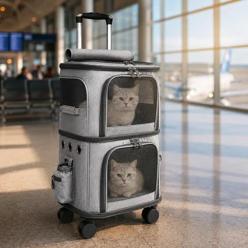 Sac de transport à roulettes pour 2 chats - Zéro effort | DuoRoll