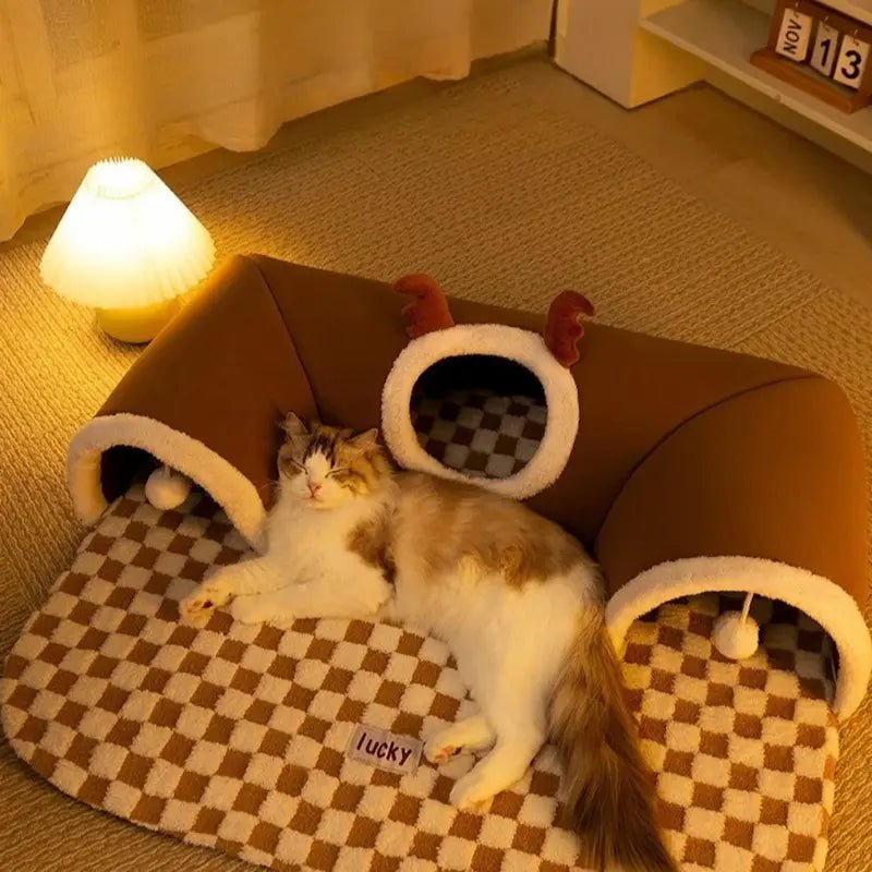 Tapis tunnel chat - Jeu & confort | CozyPaws