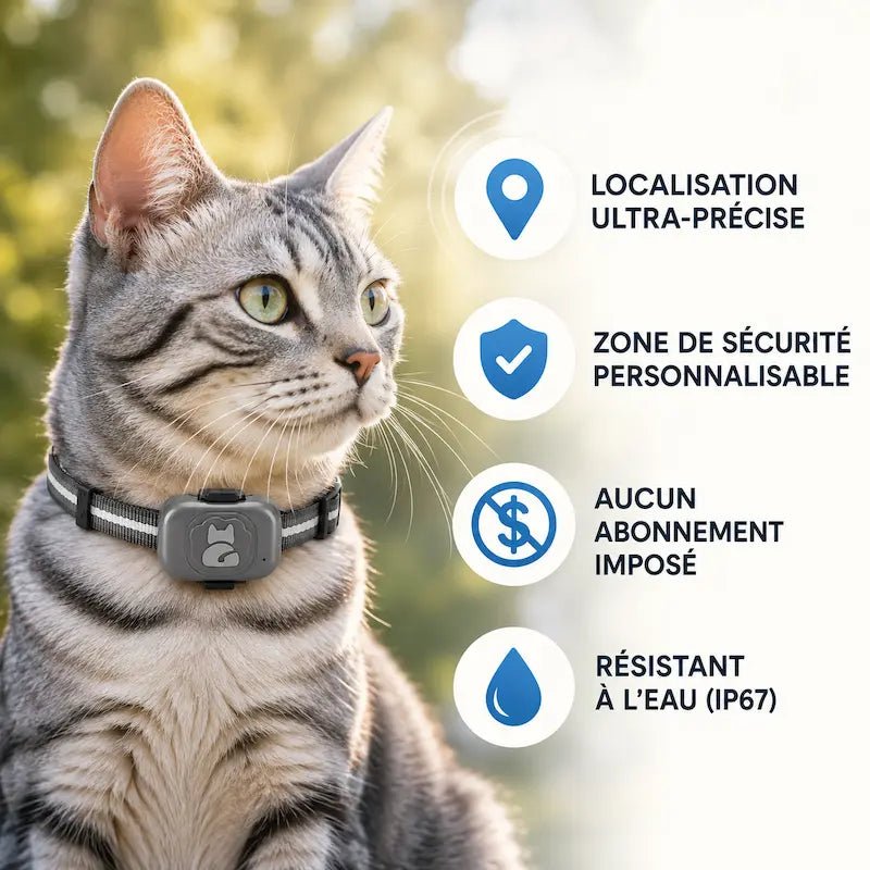Traceur GPS chat - Zéro fugue garanti | Feliyo